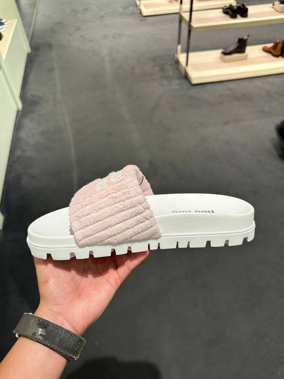 MIU MIU Slides side view - Women's luxury Shoes
