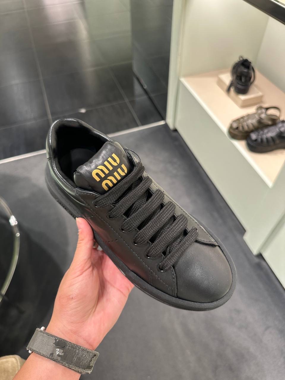 MIU MIU Sneakers side view - Women's luxury Shoes