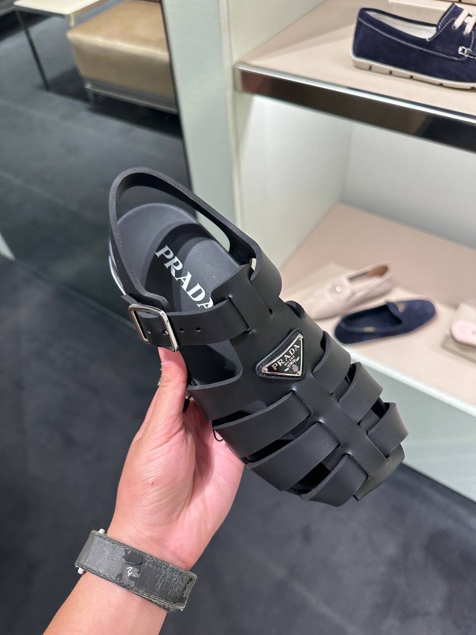PRADA Sandals side view - Women's luxury Shoes