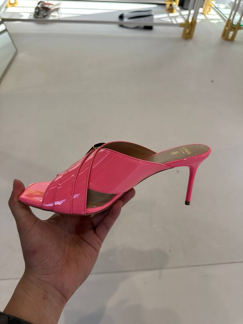 BALMAIN Sandals side view - Women's luxury Shoes