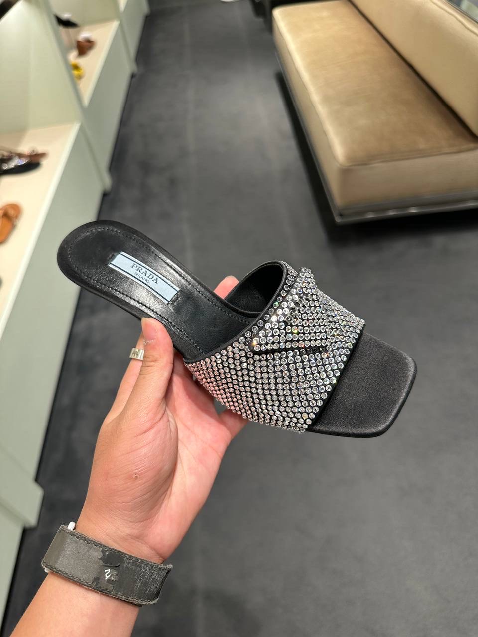 PRADA Sandals side view - Women's luxury Shoes