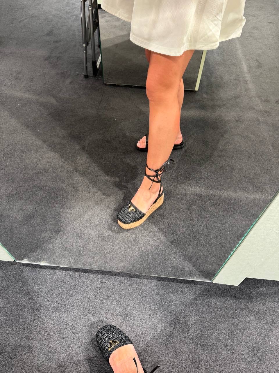 PRADA Sandals side view - Women's luxury Shoes