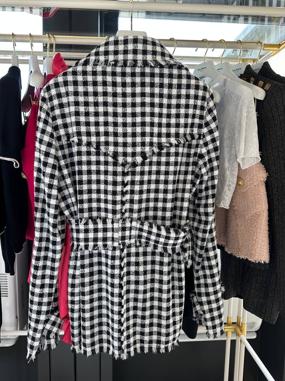 BALMAIN Coats side view - Women's luxury Clothes