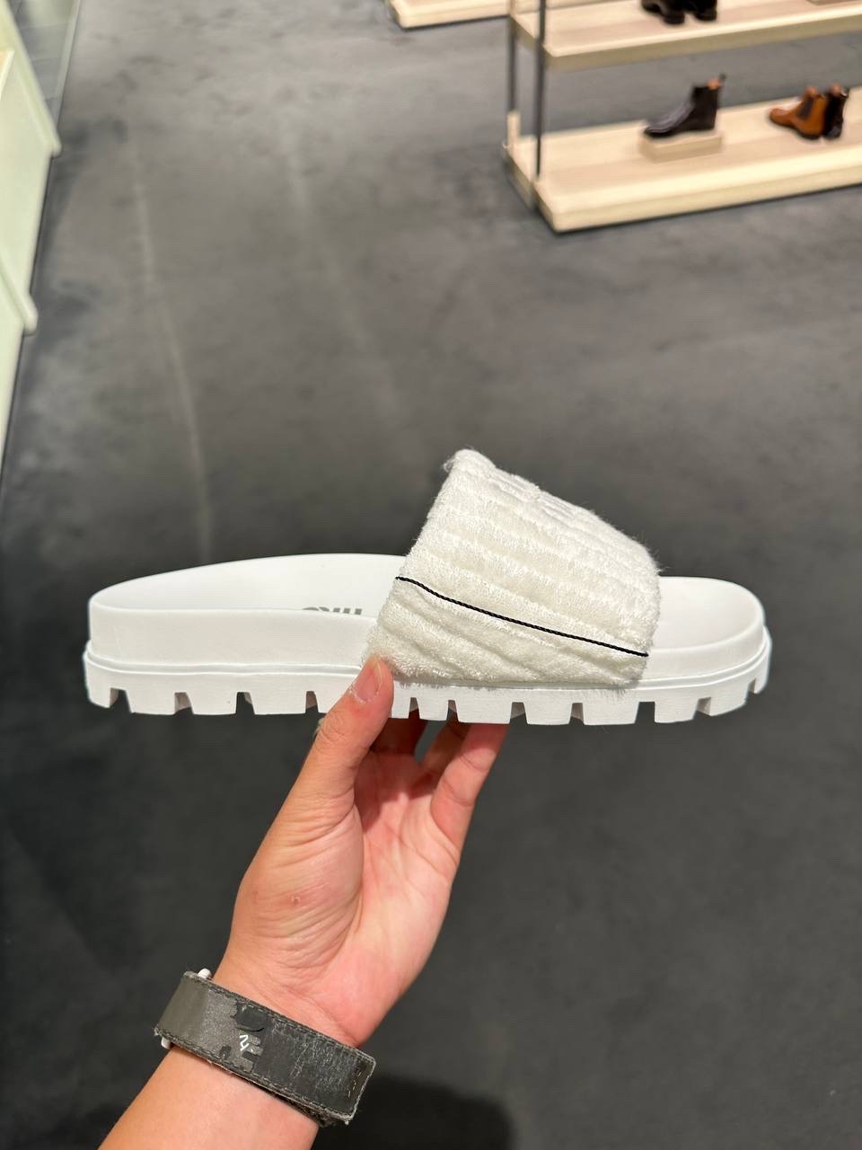MIU MIU Slides front view - Women's luxury Shoes