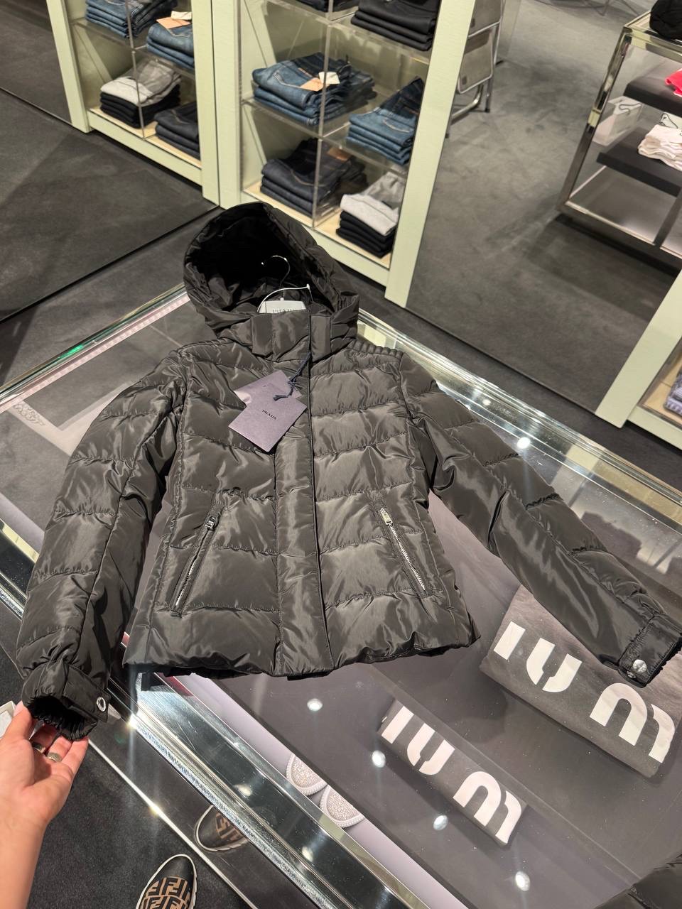 PRADA Down jacket front view - Women's luxury Clothes