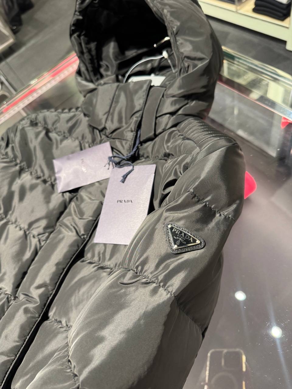 PRADA Down jacket side view - Women's luxury Clothes