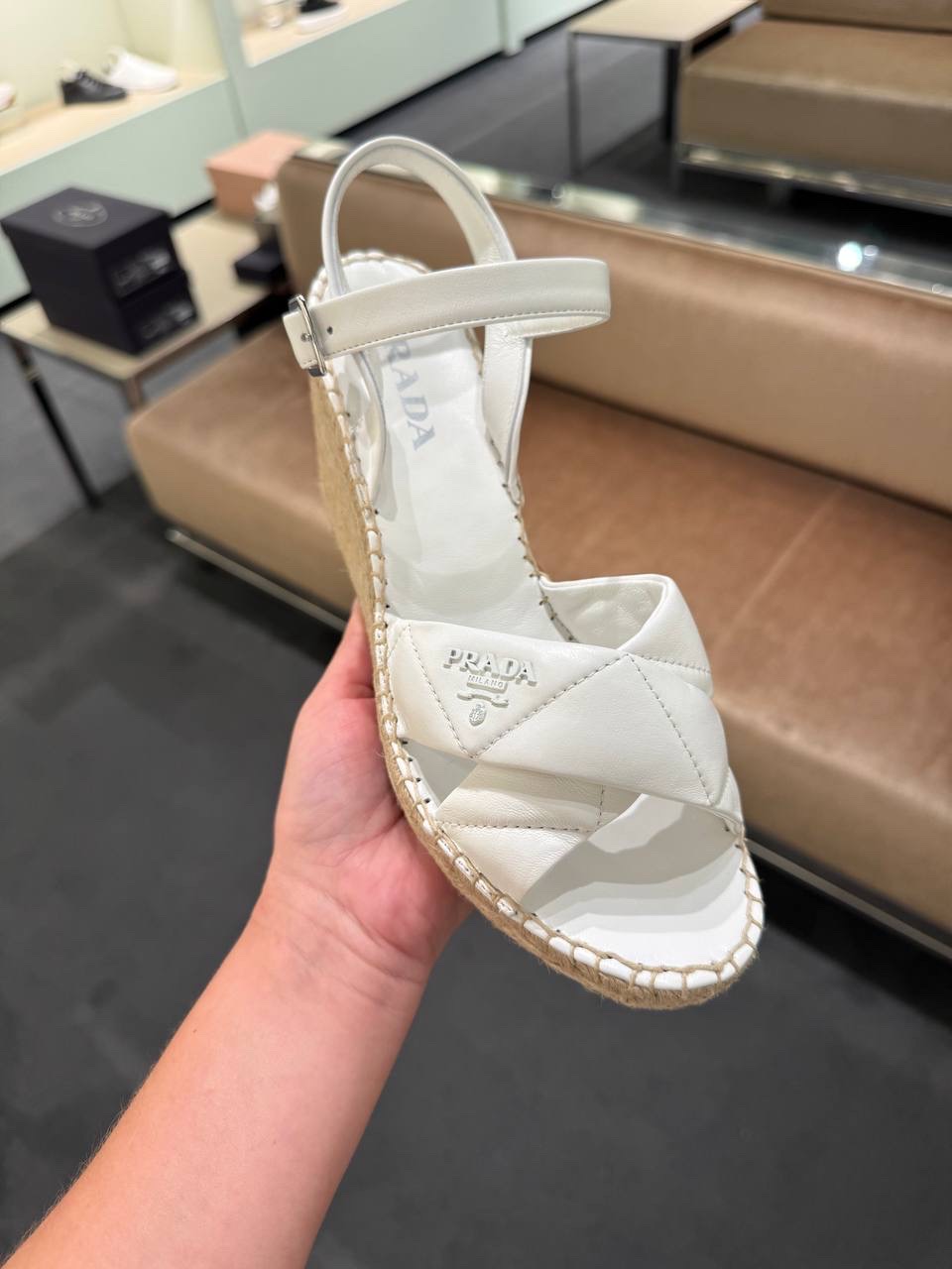 PRADA Sandals side view - Women's luxury Shoes