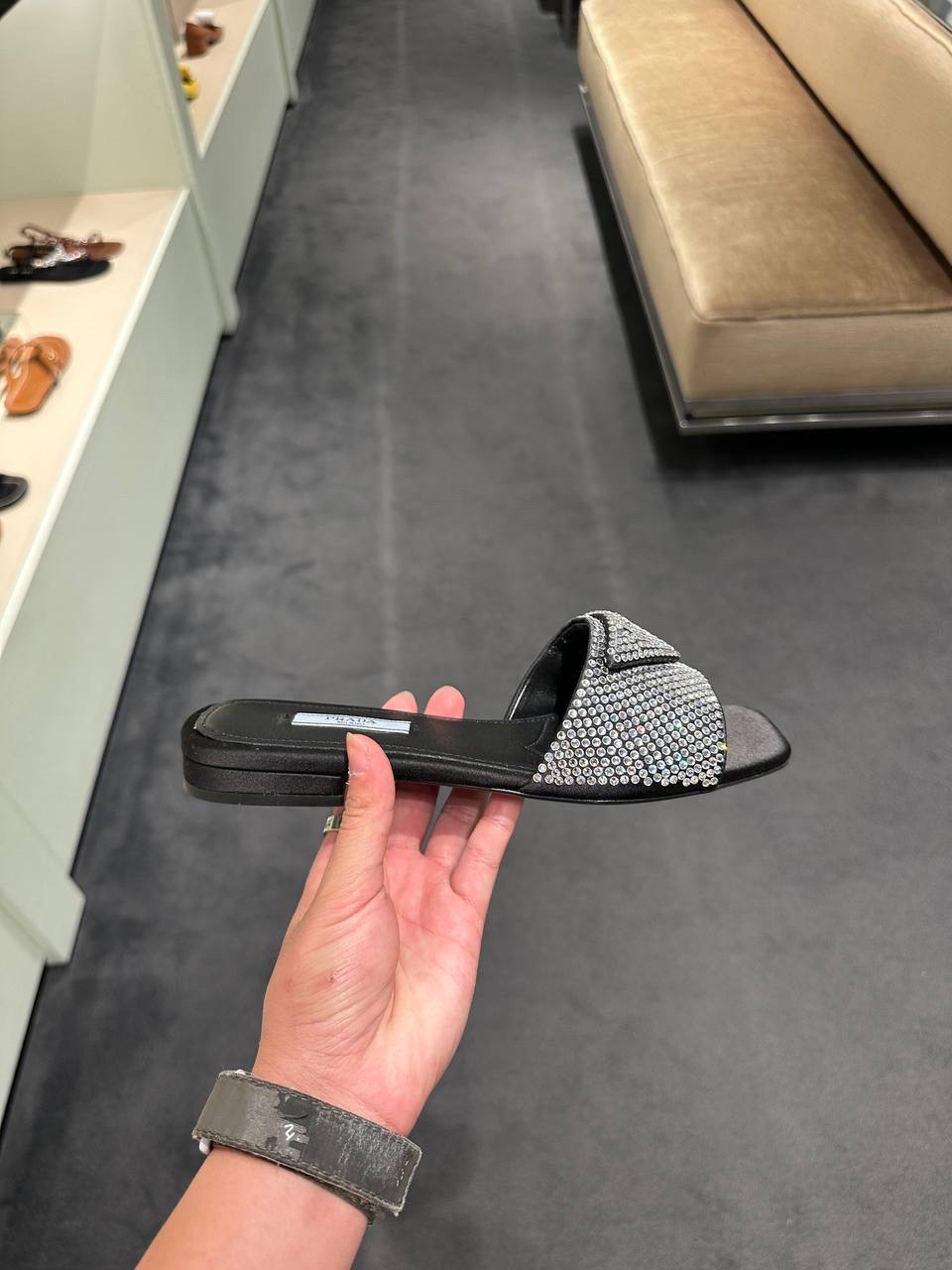 PRADA Slides front view - Women's luxury Shoes
