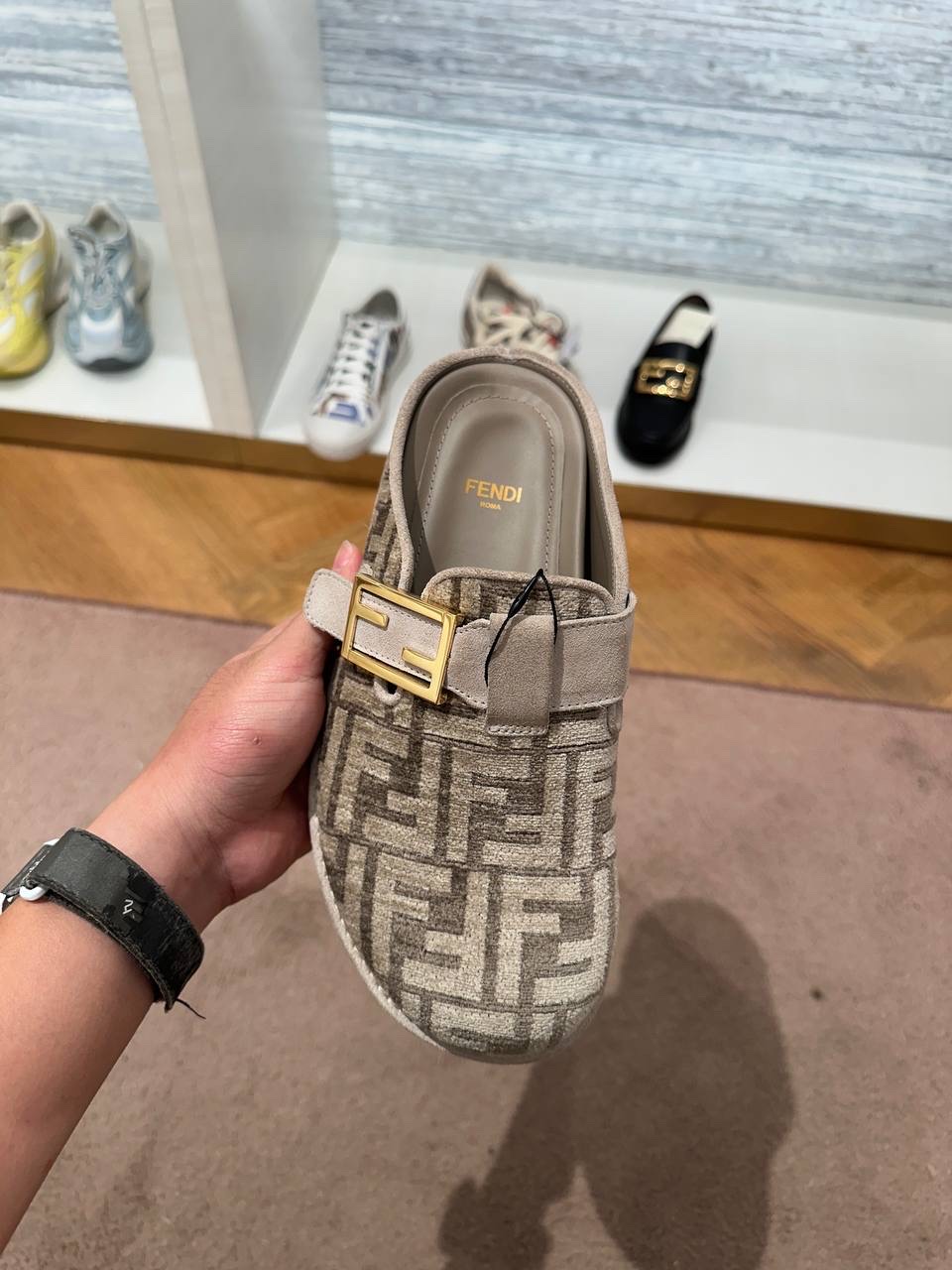 FENDI Mules side view - Women's luxury Shoes
