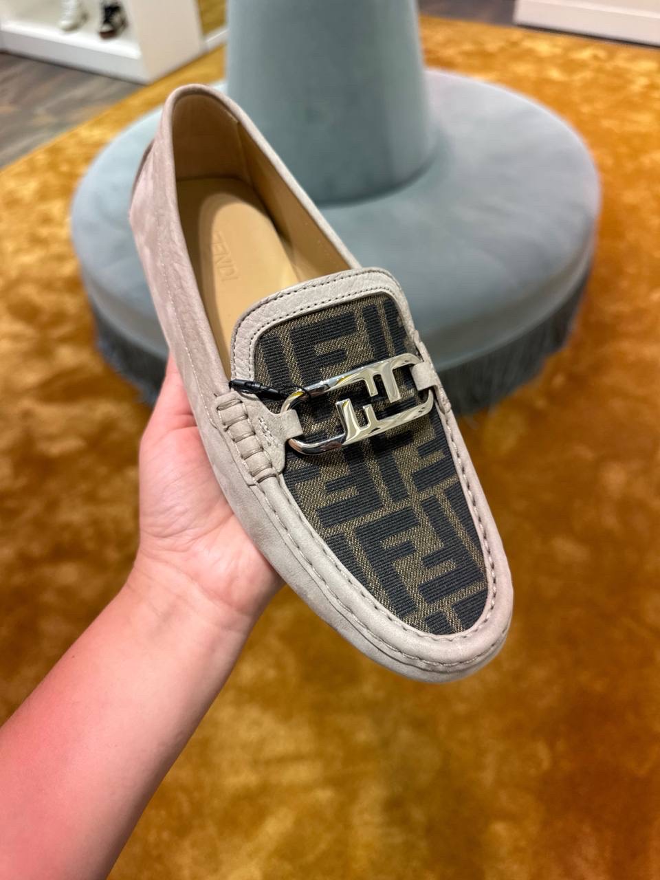 FENDI Moccasins side view - Men's luxury Shoes