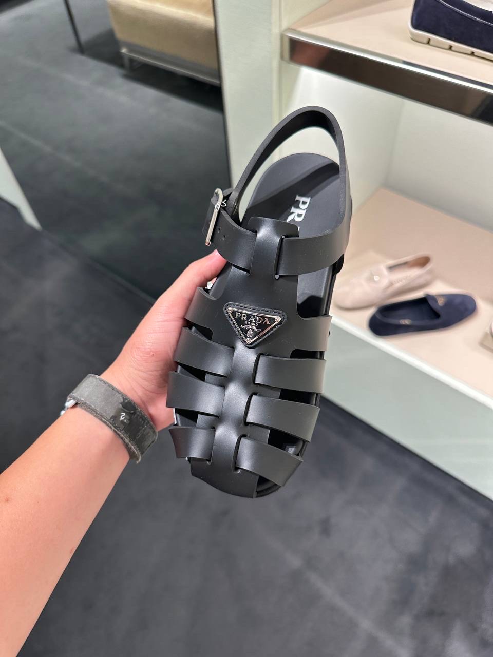 PRADA Sandals side view - Women's luxury Shoes