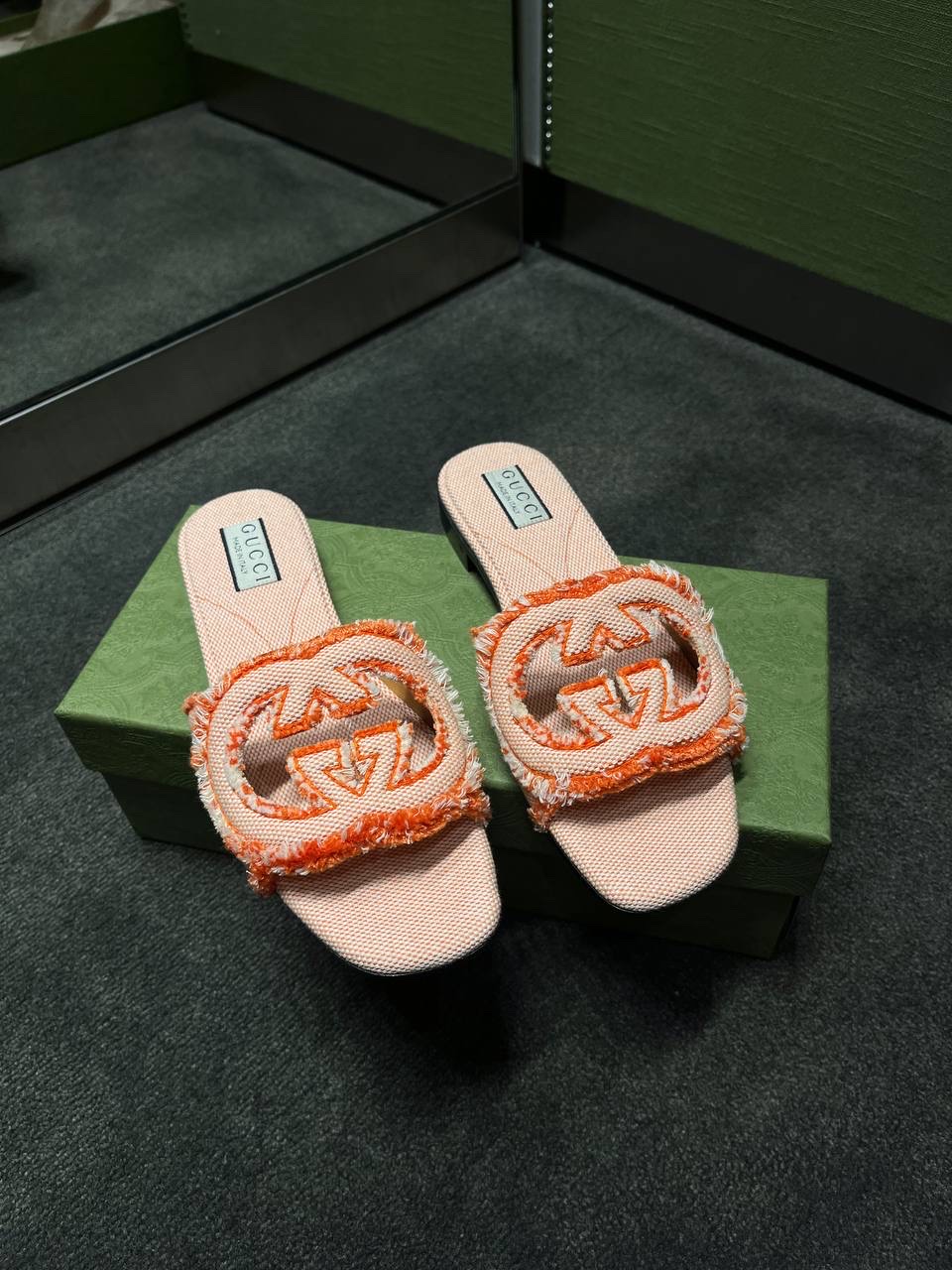 GUCCI Slides front view - Women's luxury Shoes
