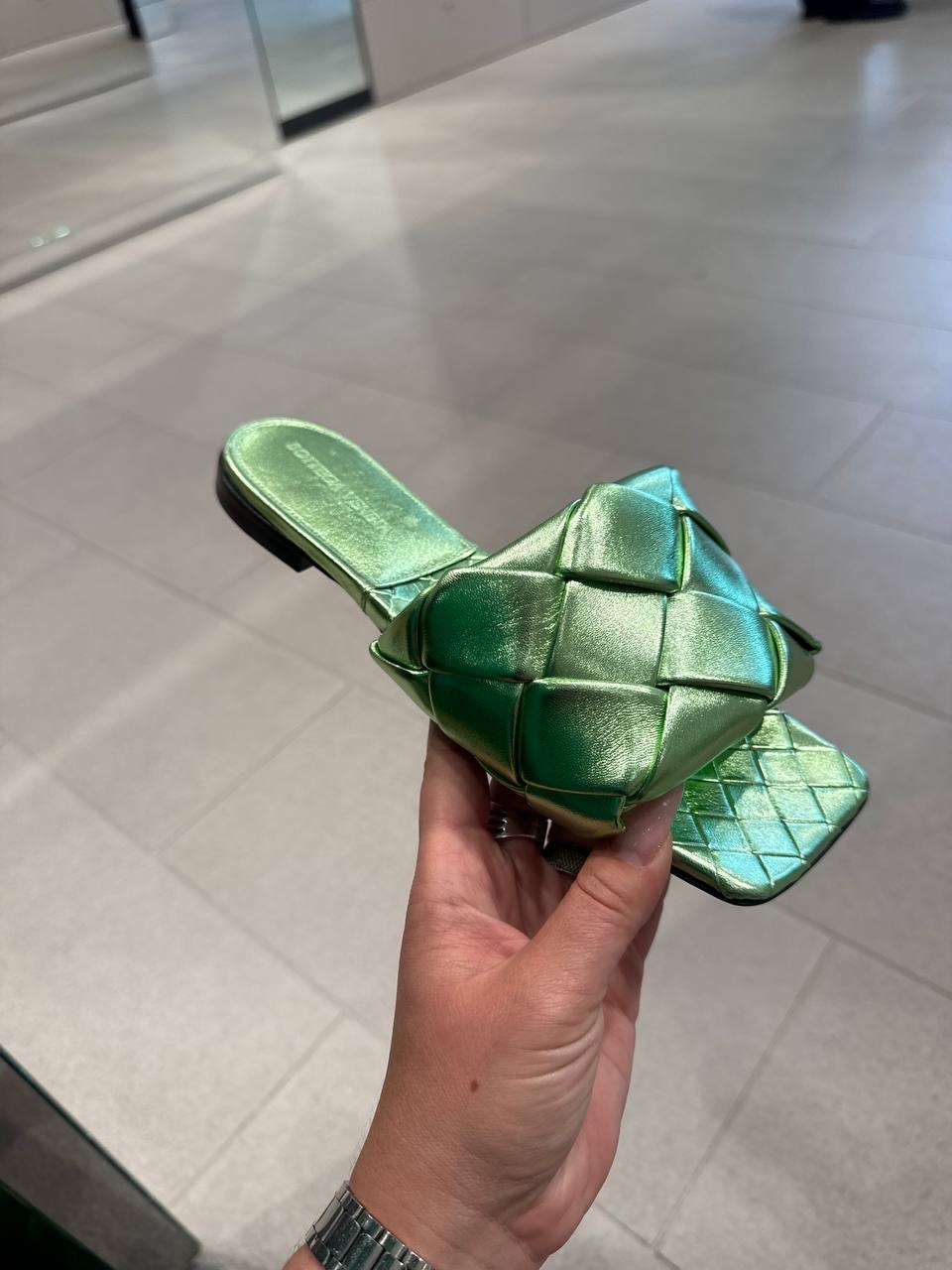BOTTEGA VENETA Slides front view - Women's luxury Shoes