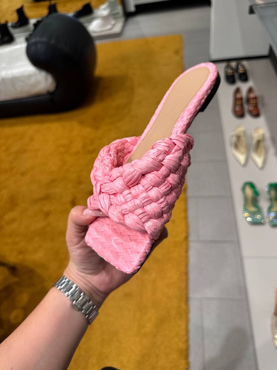 BOTTEGA VENETA Slides front view - Women's luxury Shoes