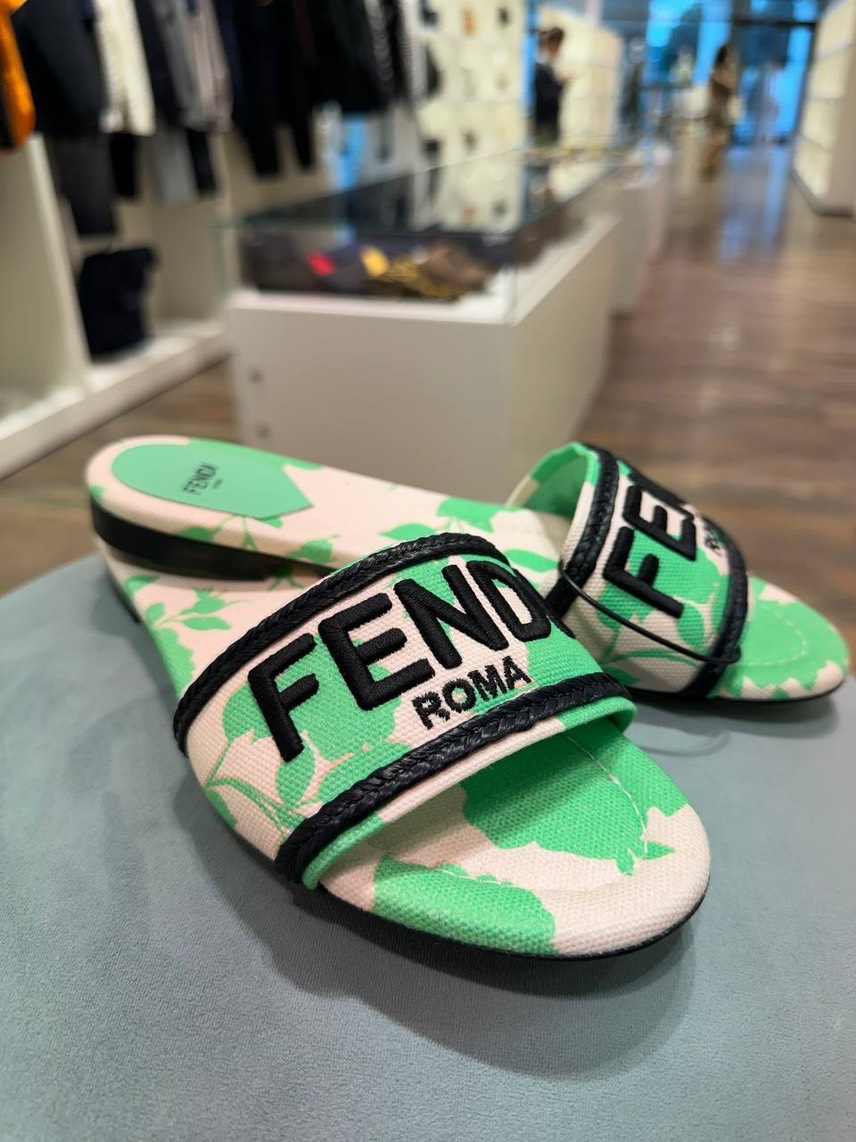 FENDI Slides side view - Women's luxury Shoes
