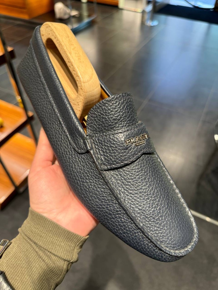 PRADA Moccasins front view - Men's luxury Shoes