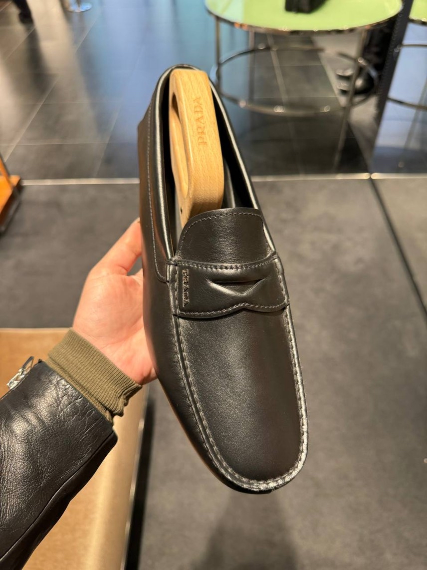 PRADA Moccasins side view - Men's luxury Shoes