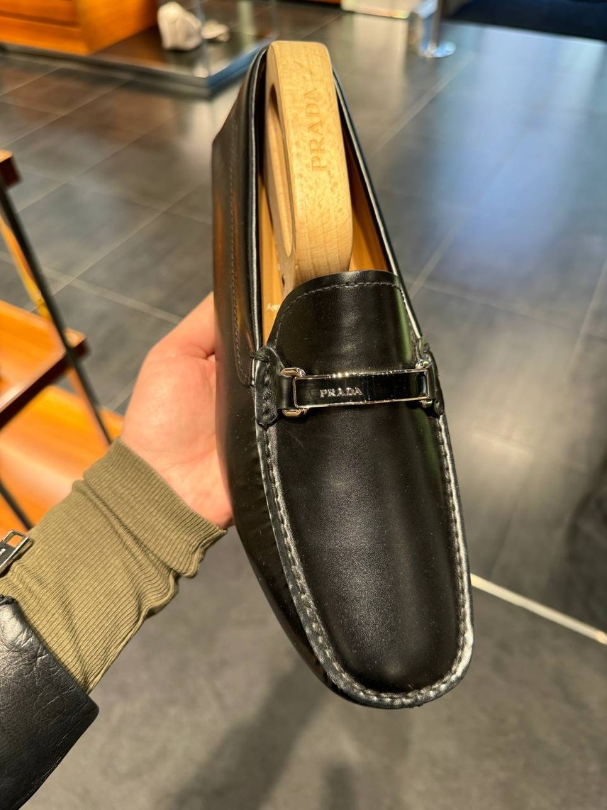PRADA Moccasins side view - Men's luxury Shoes