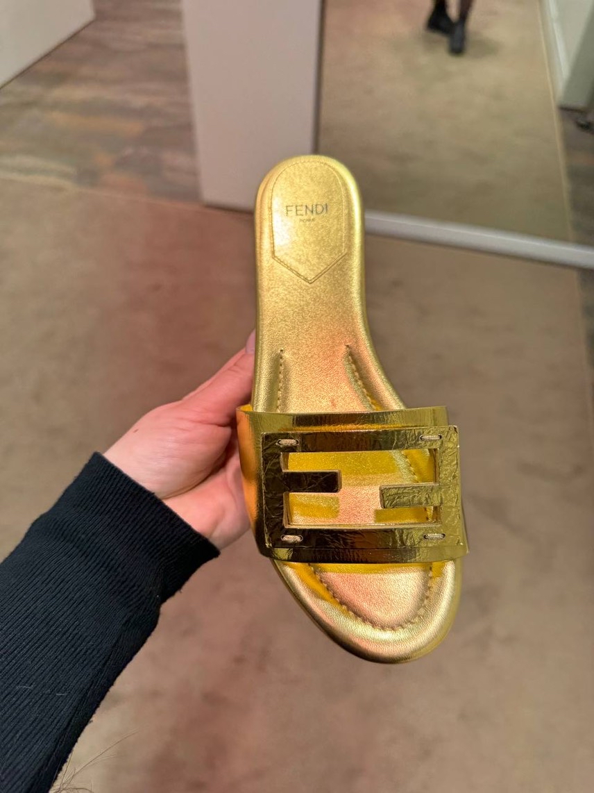 FENDI Slides side view - Women's luxury Shoes