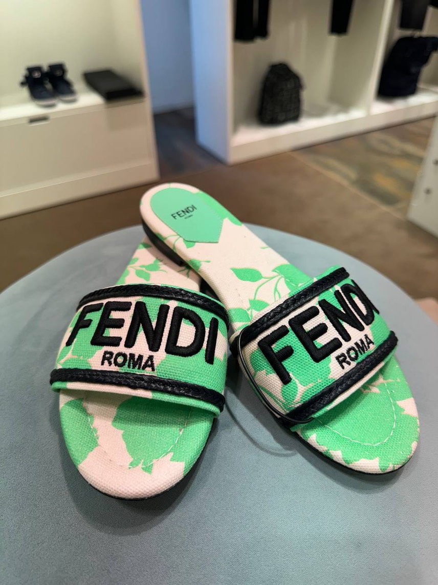 FENDI Slides front view - Women's luxury Shoes