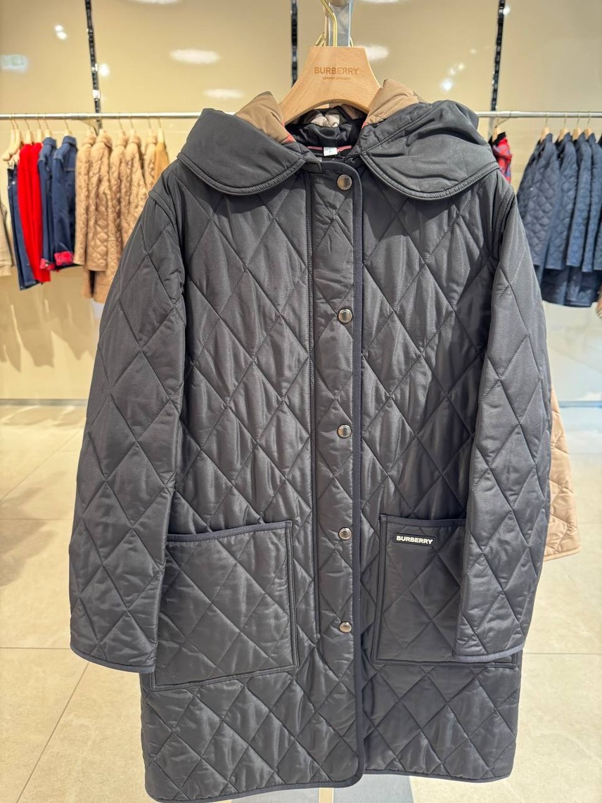 BURBERRY Down jacket front view - Women's luxury Clothes