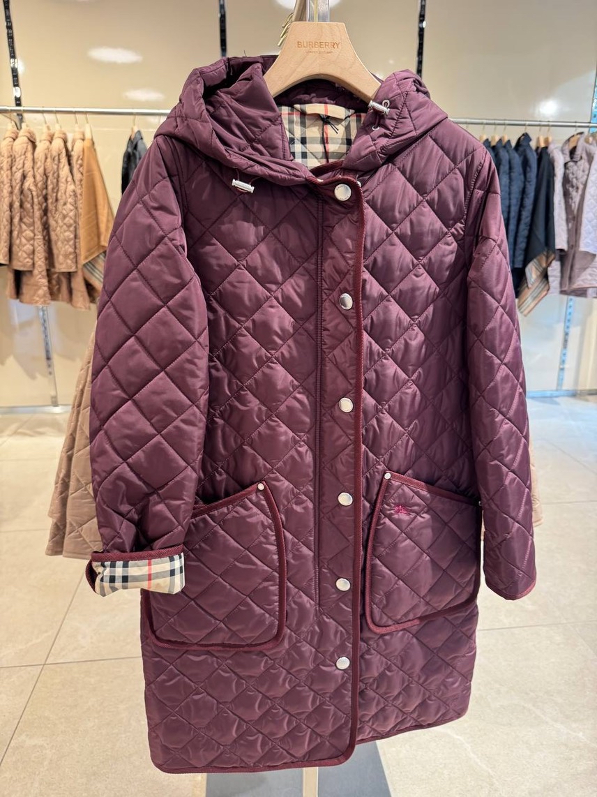 BURBERRY Down jacket front view - Women's luxury Clothes