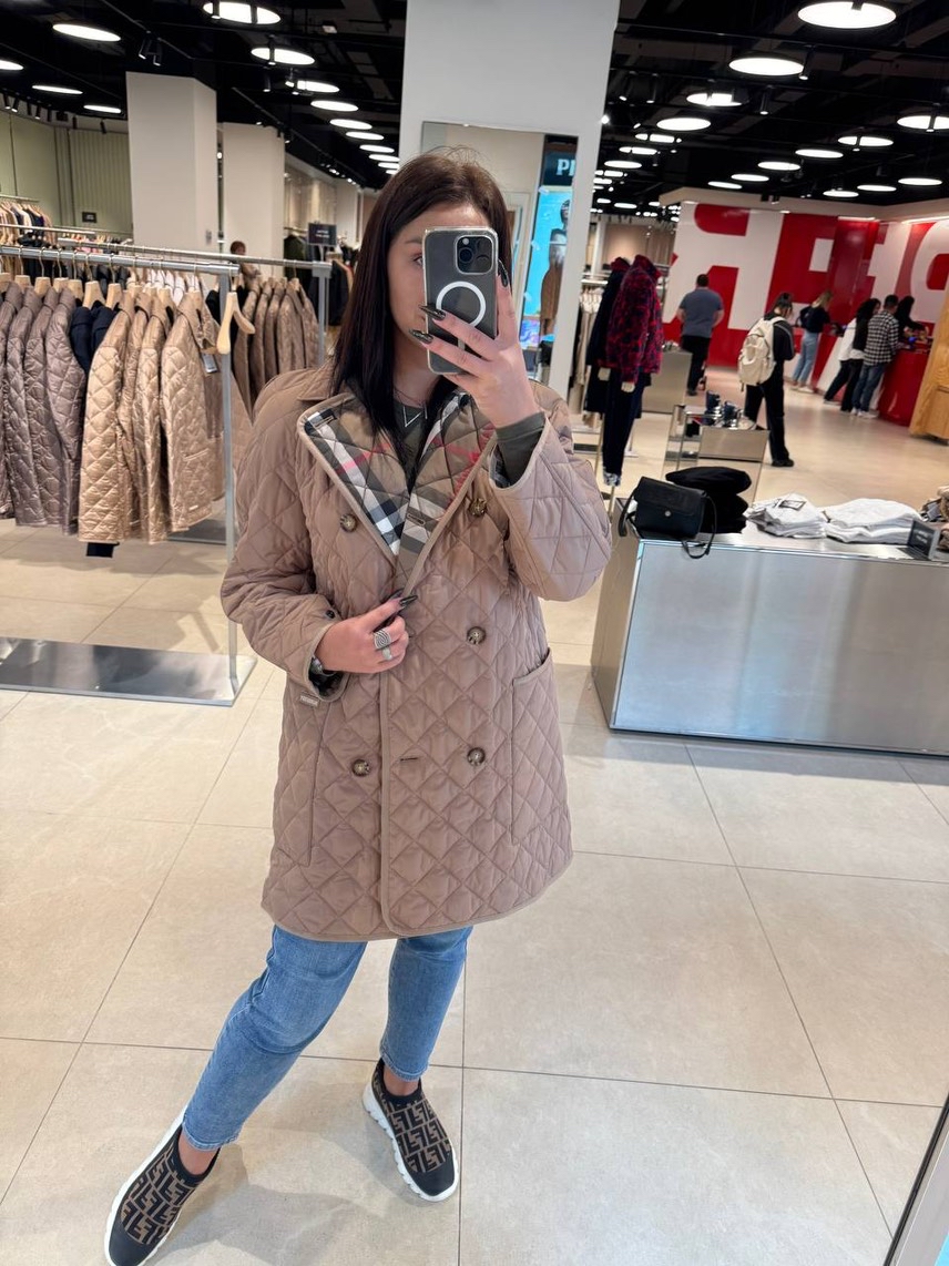 BURBERRY Down jacket front view - Women's luxury Clothes