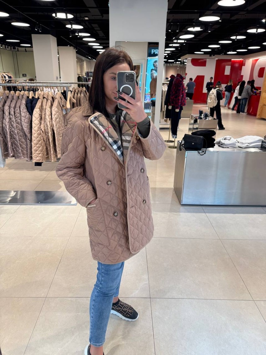 BURBERRY Down jacket side view - Women's luxury Clothes