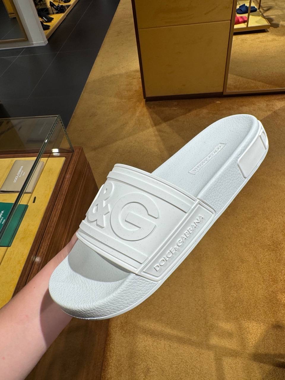 DOLCE & GABBANA Slides front view - Men's luxury Shoes