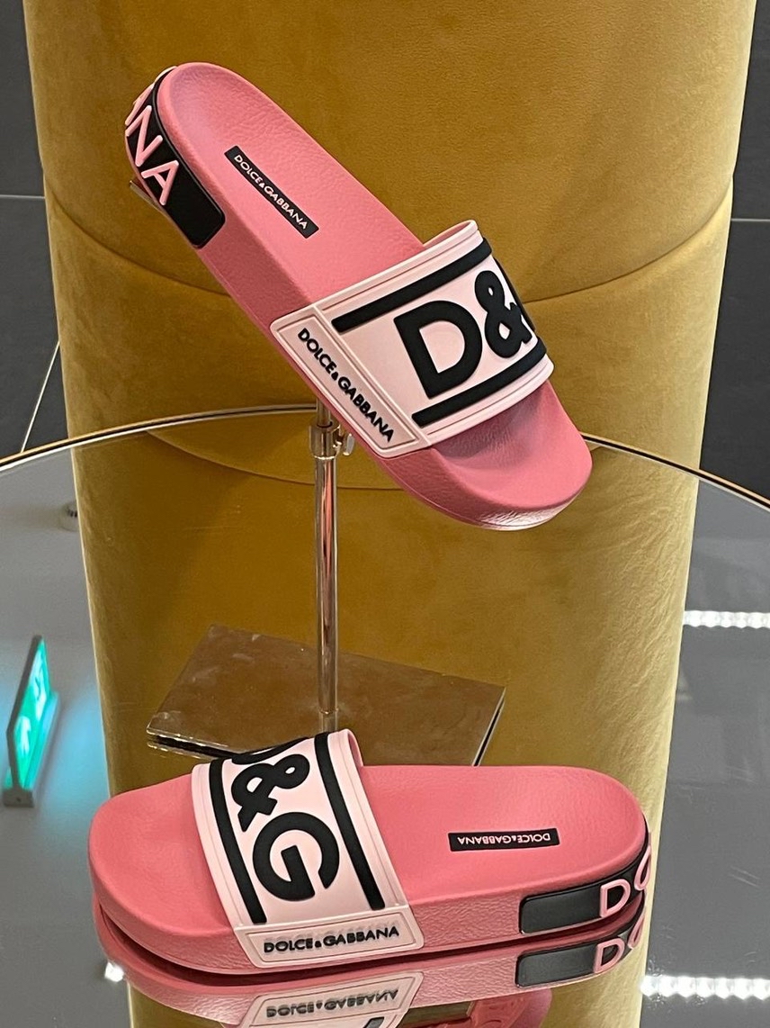 DOLCE & GABBANA Slides front view - Women's luxury Shoes
