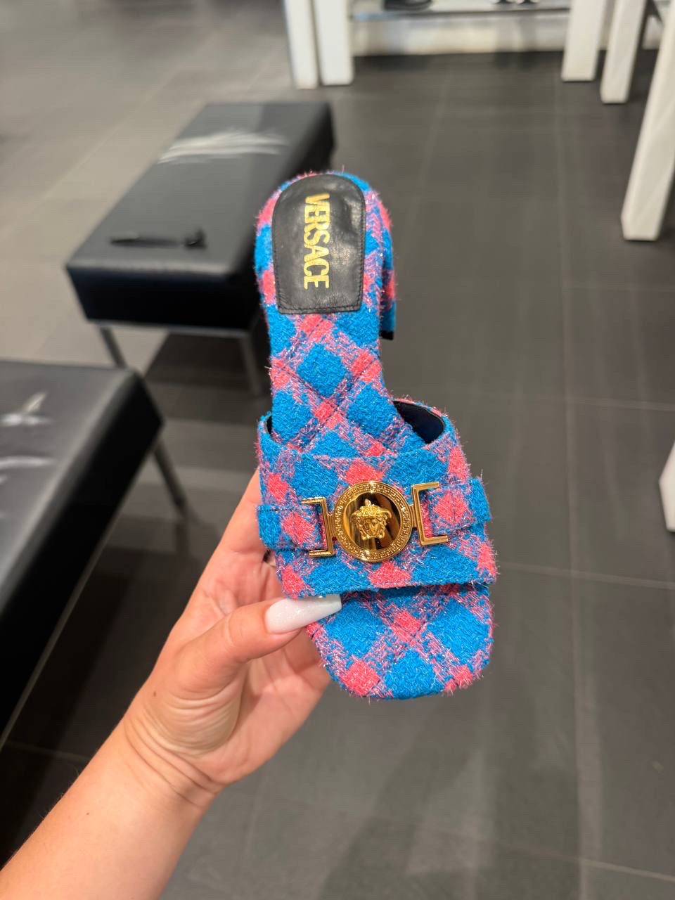 VERSACE Sandals side view - Women's luxury Shoes