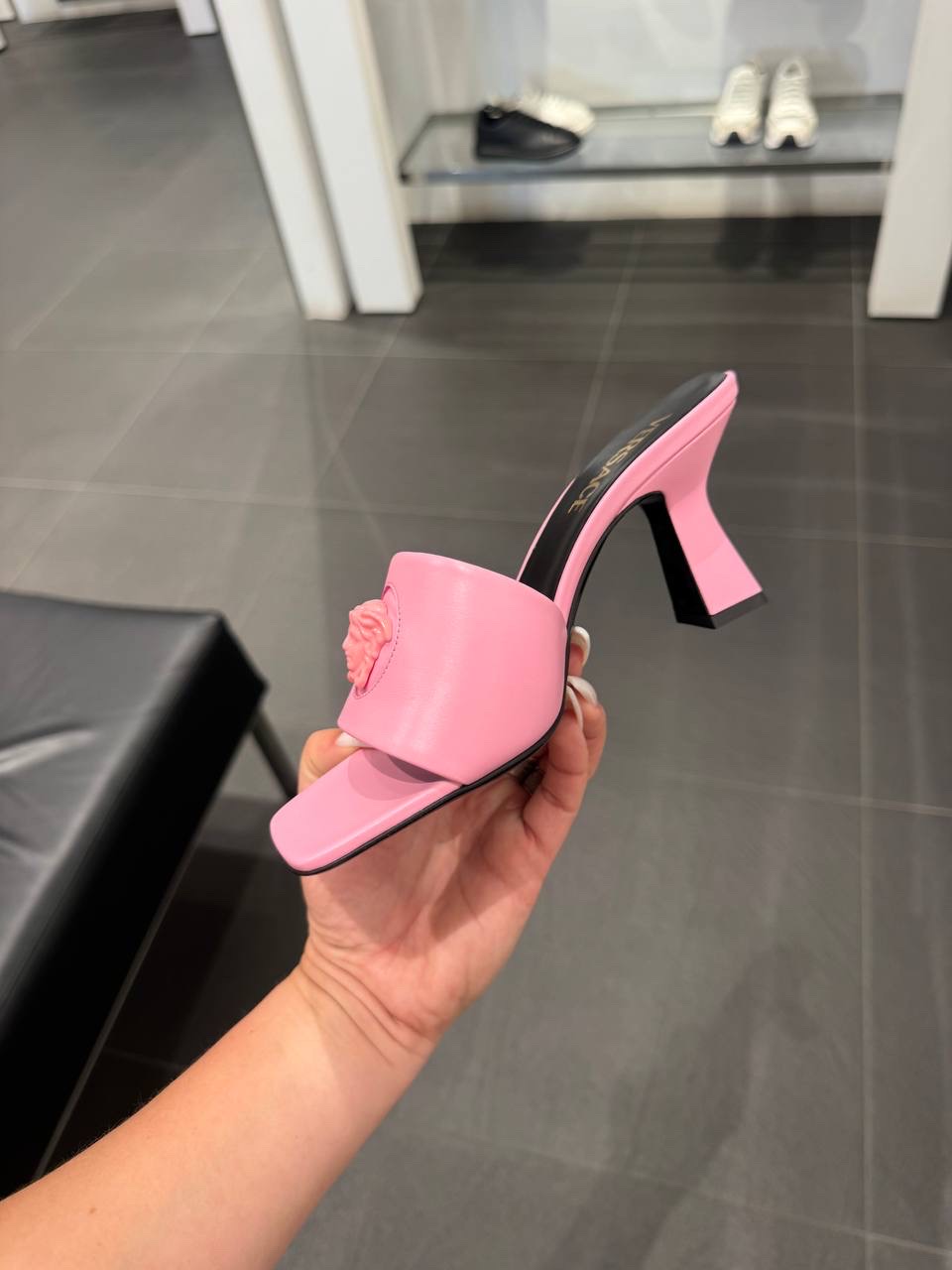 VERSACE Sandals side view - Women's luxury Shoes