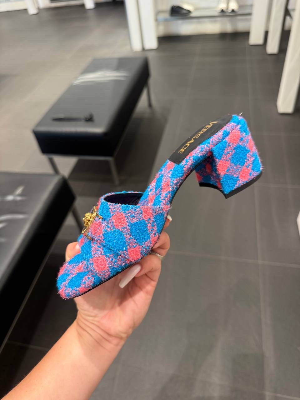 VERSACE Sandals side view - Women's luxury Shoes