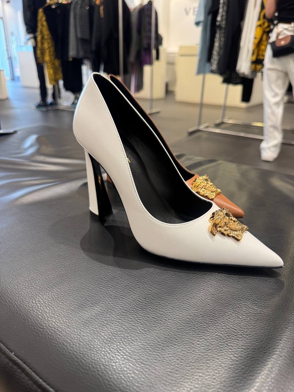 VERSACE Pumps side view - Women's luxury Shoes