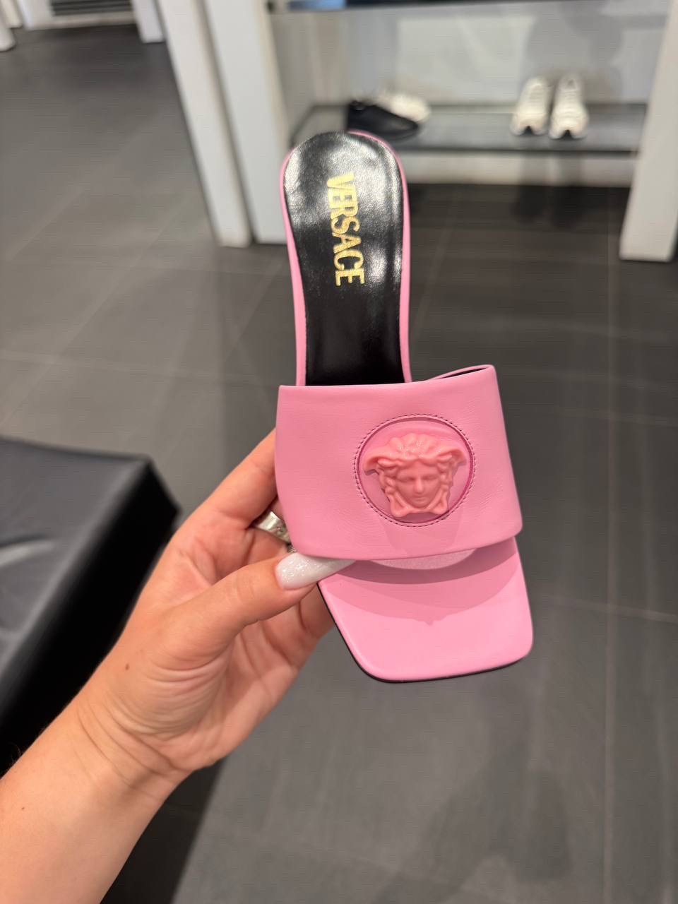 VERSACE Sandals side view - Women's luxury Shoes