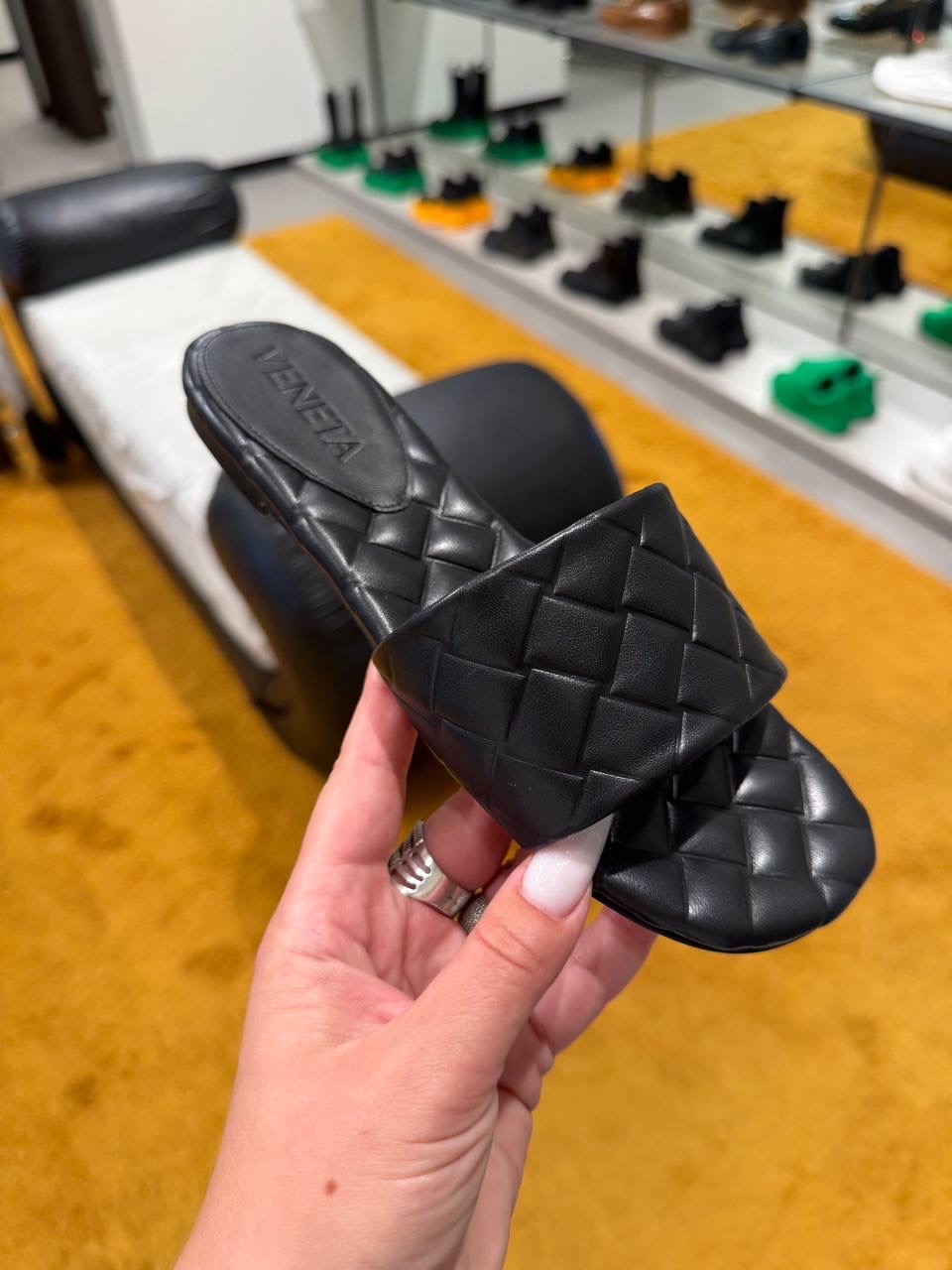 BOTTEGA VENETA Slides front view - Women's luxury Shoes