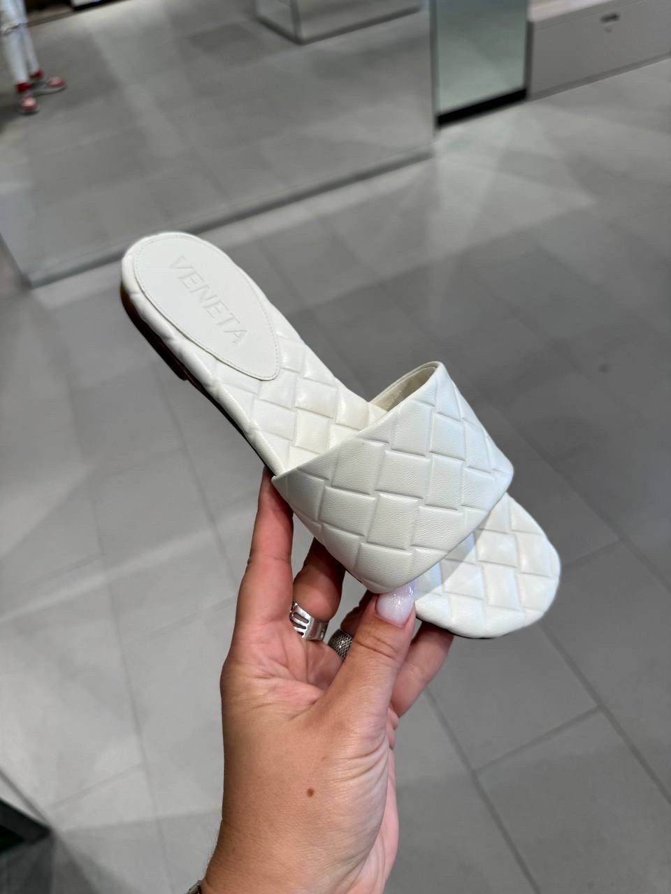 BOTTEGA VENETA Slides front view - Women's luxury Shoes