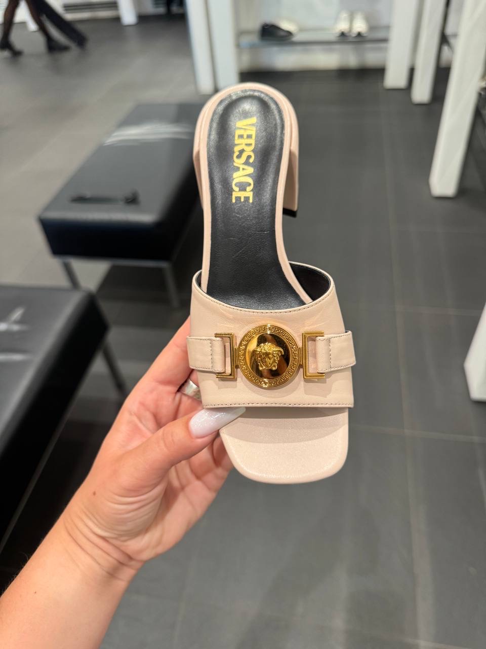 VERSACE Sandals side view - Women's luxury Shoes