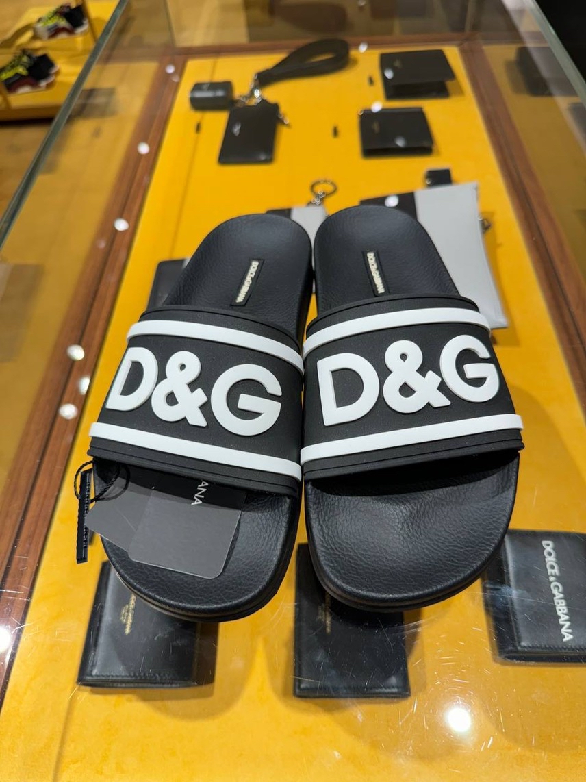 DOLCE & GABBANA Slides side view - Men's luxury Shoes