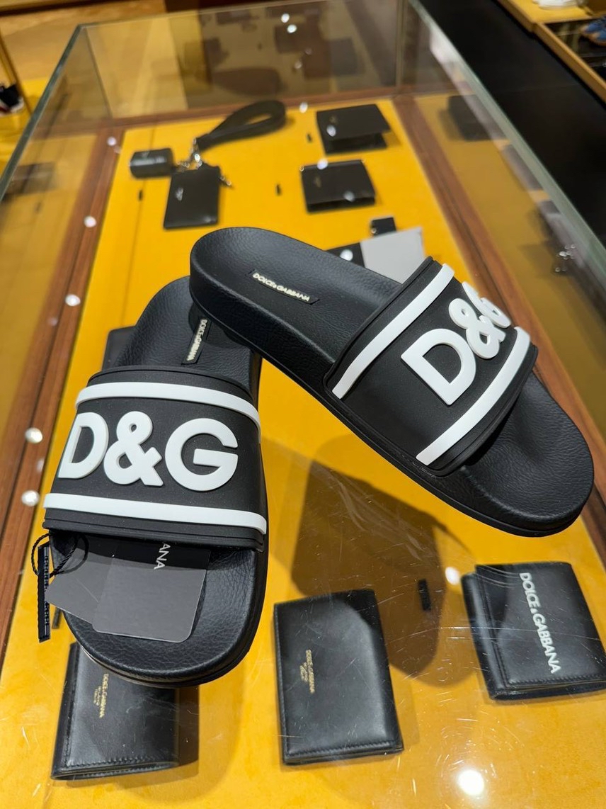 DOLCE & GABBANA Slides front view - Men's luxury Shoes