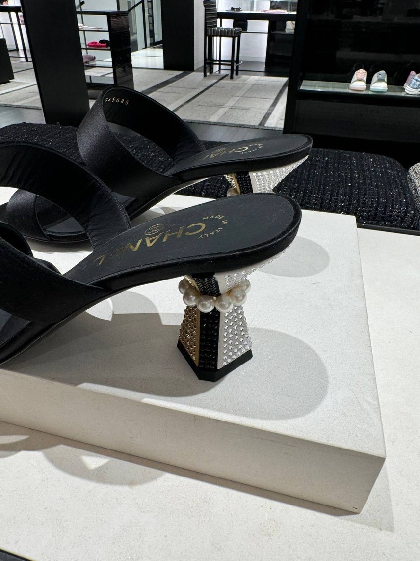 CHANEL Sandals side view - Women's luxury Shoes