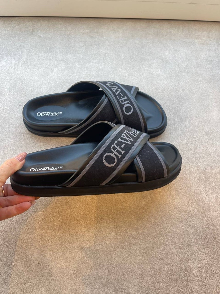 OFF-WHITE Slides front view - Men's luxury Shoes
