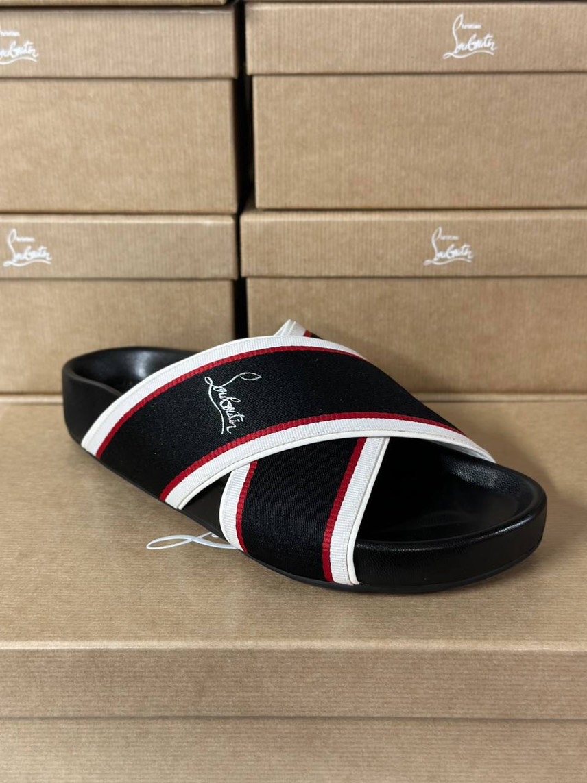 CHRISTIAN LOUBOUTIN Slides front view - Women's luxury Shoes
