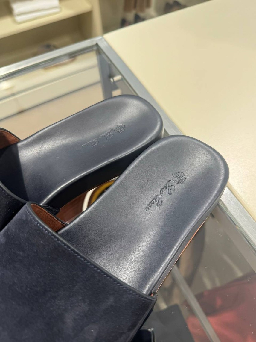 LORO PIANA Slides side view - Men's luxury Shoes