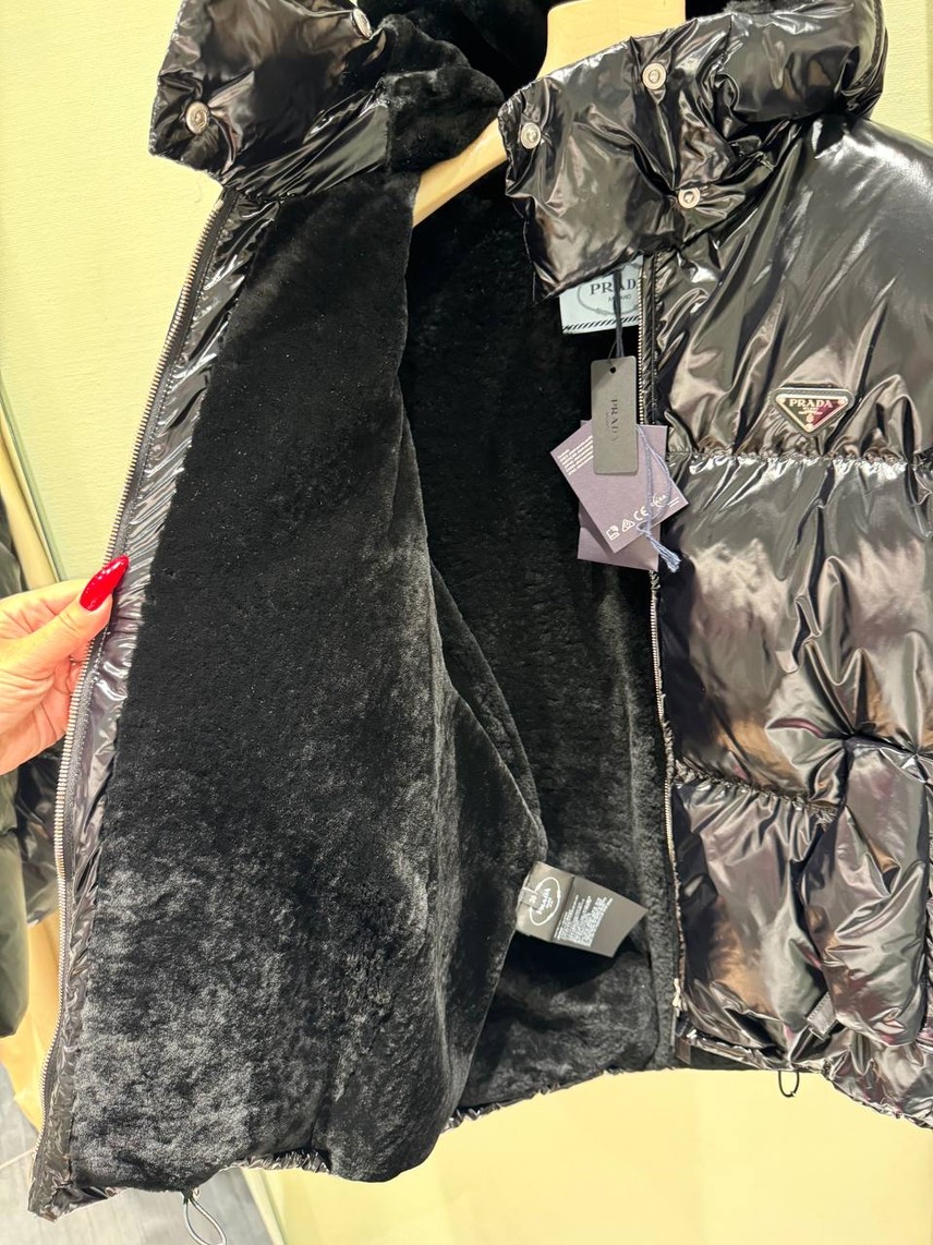 PRADA Down jacket side view - Women's luxury Clothes