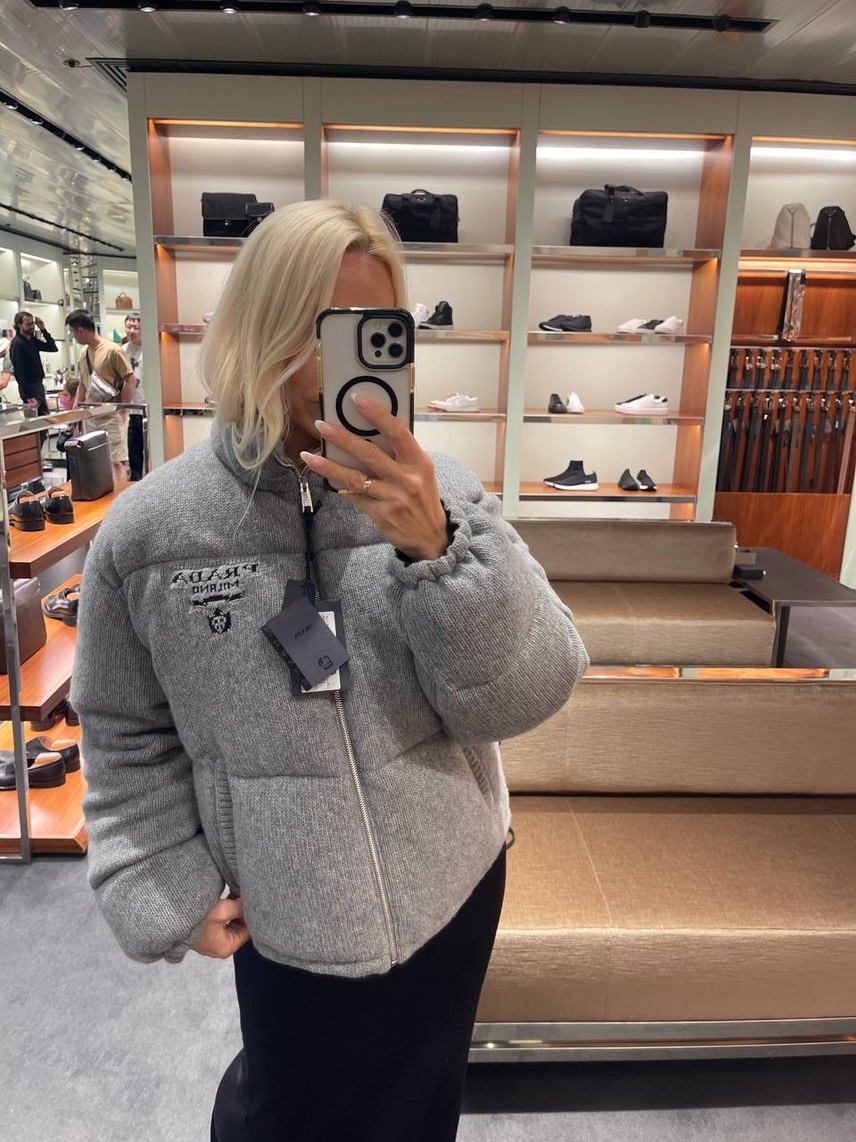 PRADA Down jacket side view - Women's luxury Clothes