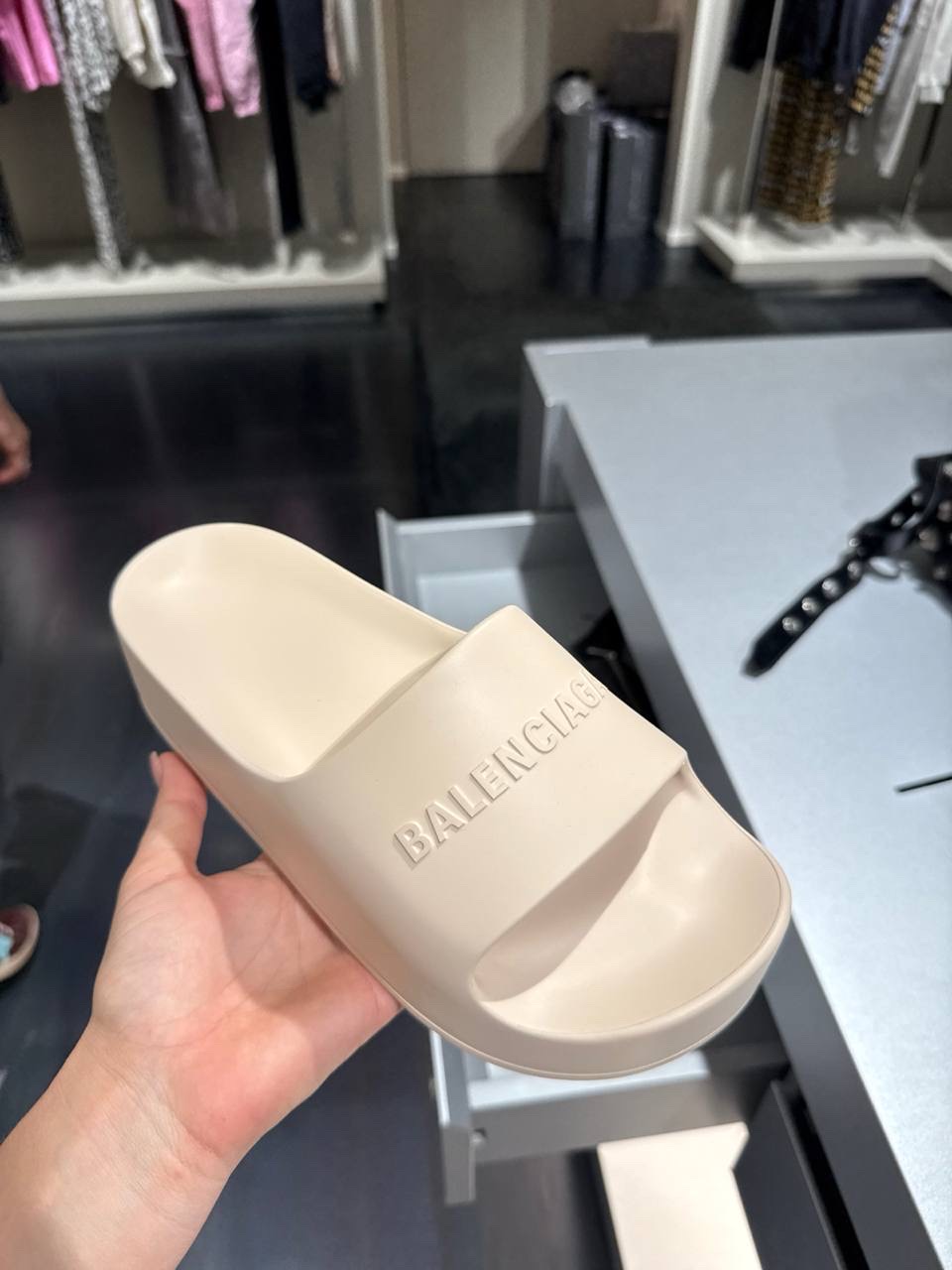 BALENCIAGA Slides front view - Women luxury Shoes