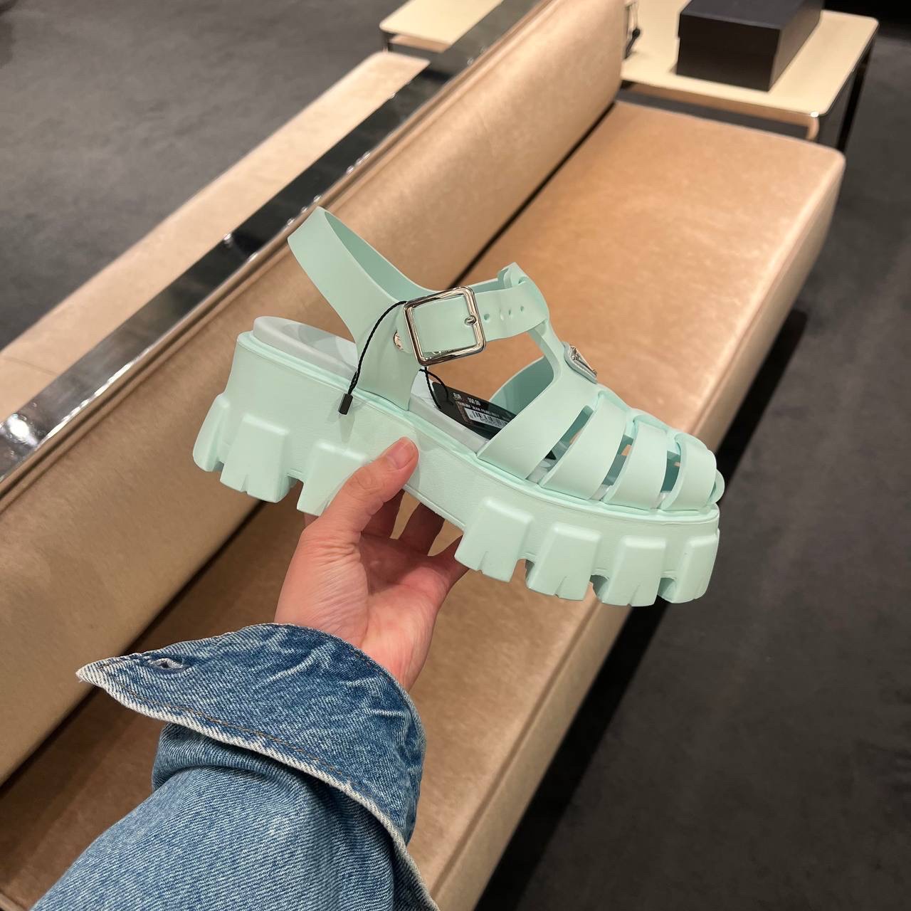 PRADA Sandals side view - Women's luxury Shoes