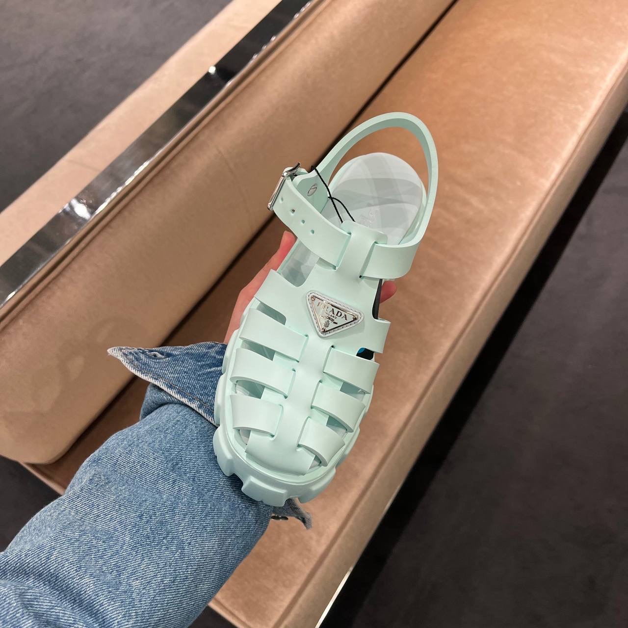 PRADA Sandals side view - Women's luxury Shoes