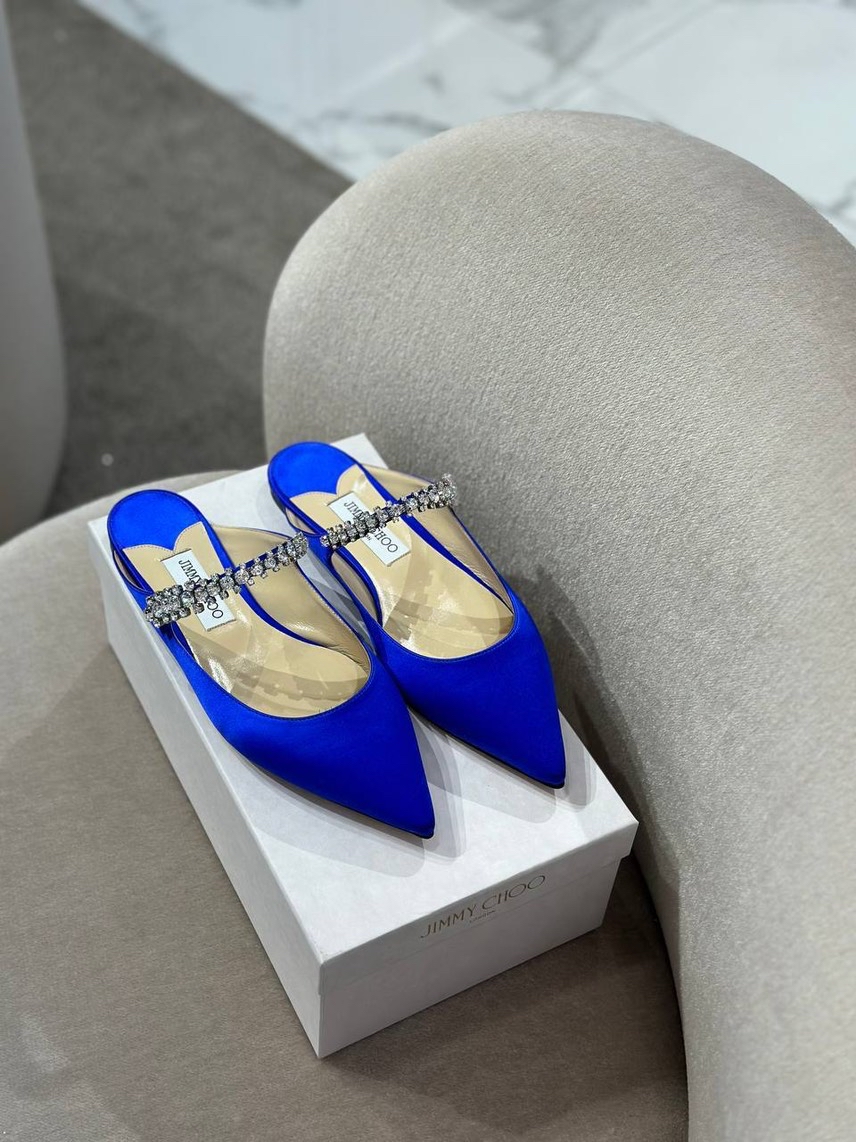 JIMMY CHOO Slides side view - Women's luxury Shoes